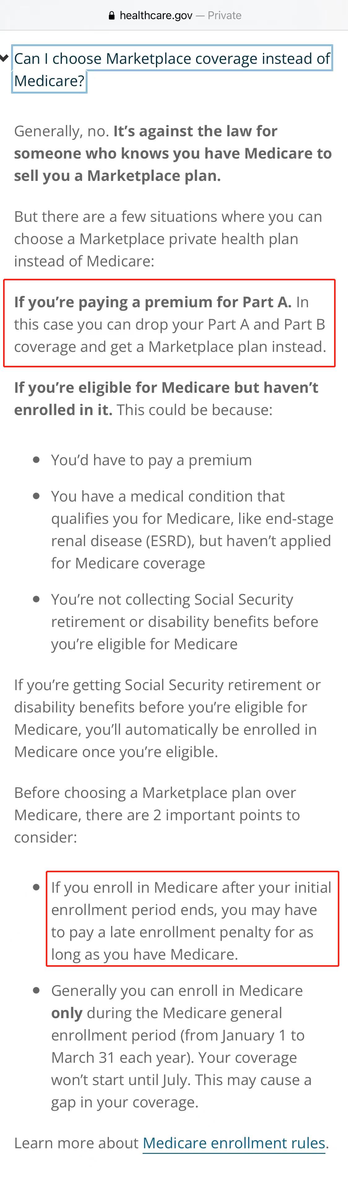 Can I choose Marketplace coverage instead of Medicare?