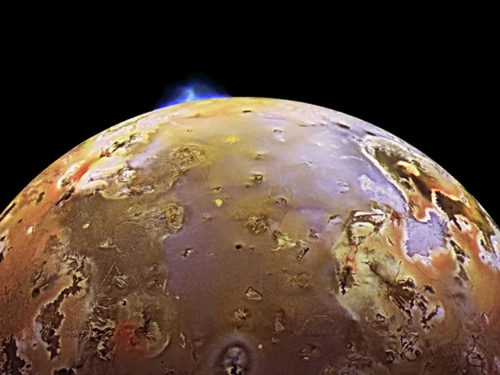 A volcanic explosion on Io, Jupiter’s third largest moon, as captured by NASA’s New Horizon spacecraft.