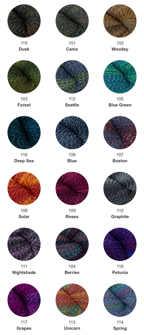 Cascade Yarns : 220 Superwash Wave (couleurs)