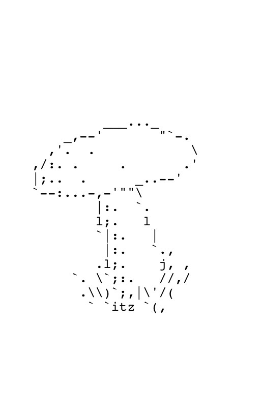 Ascii art of a mushroom