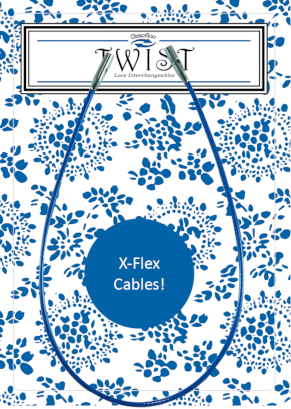 Chiaogoo : Câbles interchangeables Twist Blue (X-Flex)