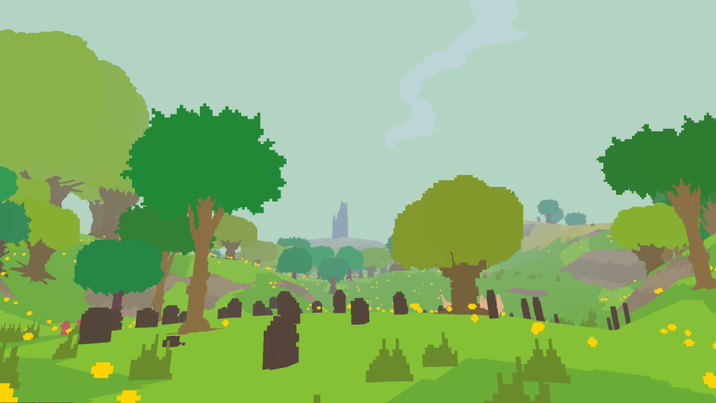 captura de tela do jogo Proteus (2013), desenvolvido por Twisted Tree Games