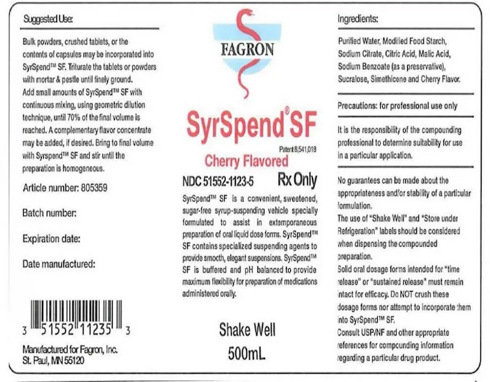 The label of SyrSpend SF Cherry 500 ml