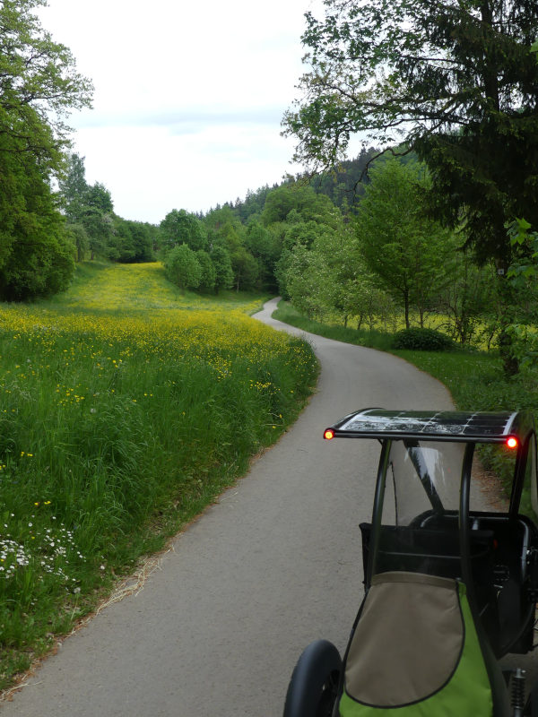 Pedilio auf dem Pilgerweg im Rommelsbachtal