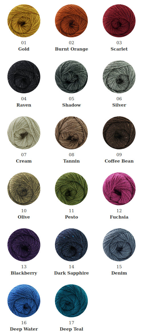 Cascade Yarns : Aegean Tweed (couleurs)