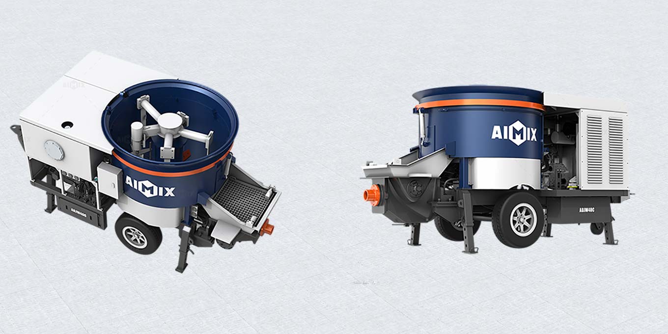 Concrete Pump with Pan Concrete Mixer Machine
