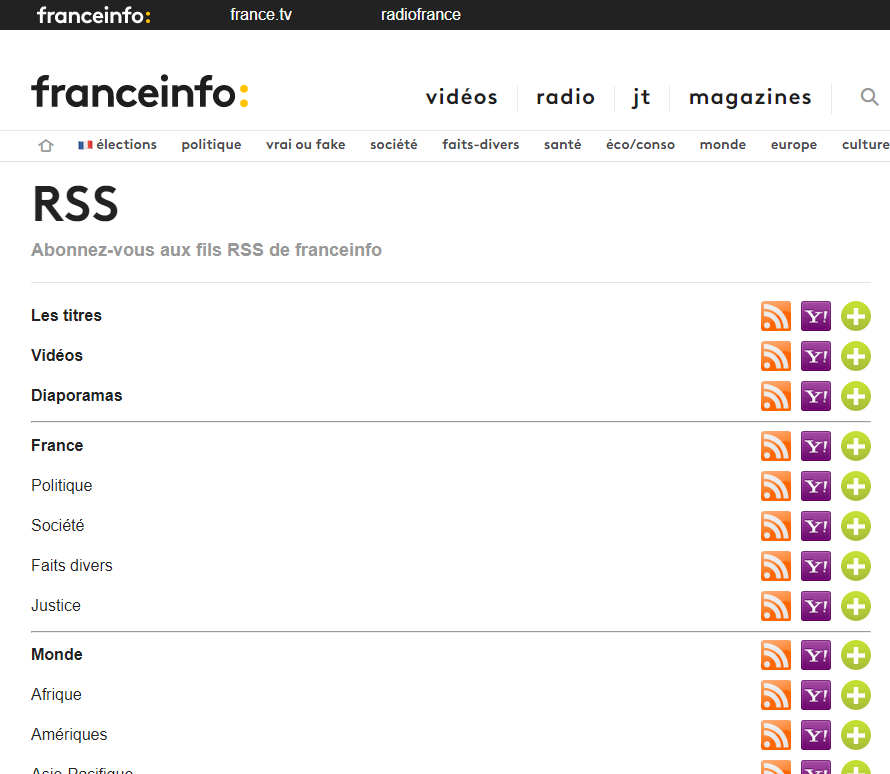 Capture site france inter - RSS